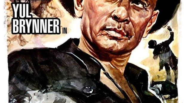 Das Filmplakat für „Adios Sabata“ zeigt Yul Brynner mit einem Cowboyhut.