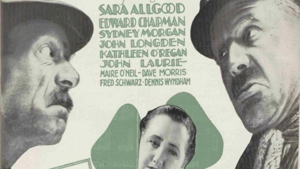 Plakat für „Juno and the Paycock“, einen Film von Alfred Hitchcock mit Sara Allgood in der Hauptrolle.