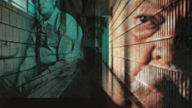 Das Filmplakat für „Thompson’s Last Run“ zeigt einen Mann hinter Gittern.