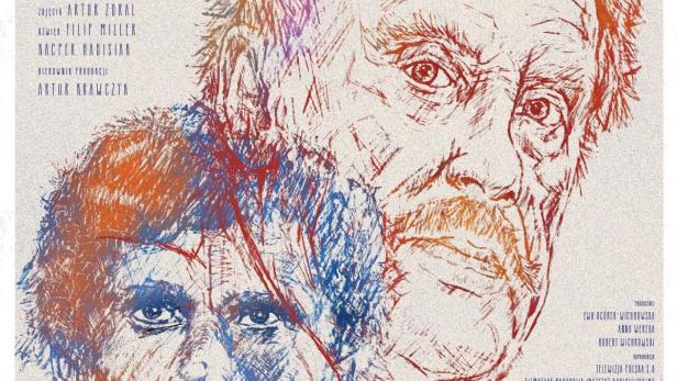 Das Filmplakat für „Pan Olbrychski“ zeigt stilisierte Porträts von Daniel Olbrychski.