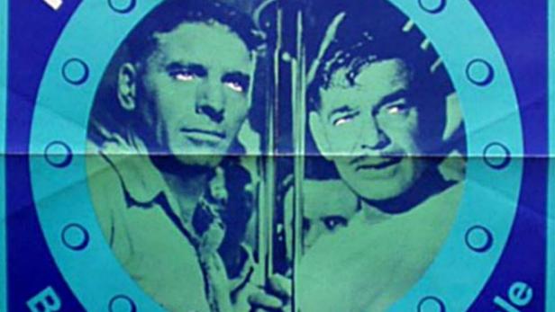Das Filmplakat für „U 23 – Haie im Pazifik“ mit Burt Lancaster und Clark Gable.