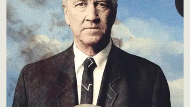 Das Filmplakat zeigt David Lynch mit einem Schädel in der Hand.