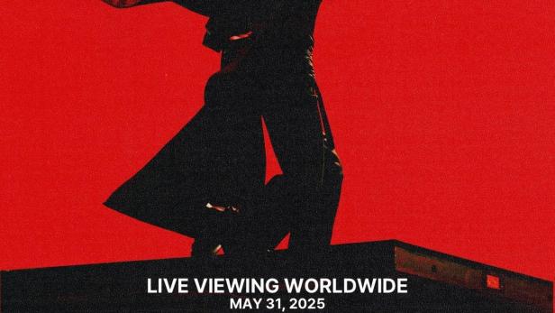 Ein Werbeplakat für „Hope on the Stage“ von J-Hope, das am 31. Mai 2025 weltweit live übertragen wird.