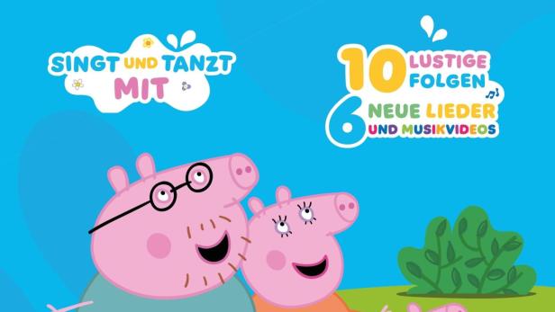 Das Filmplakat zu „Peppa und das neue Baby“ zeigt Peppa Wutz und ihre Familie.