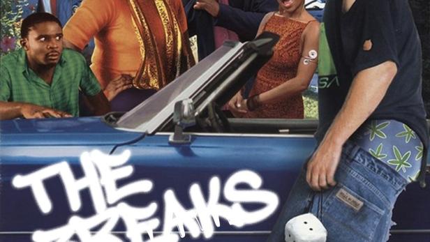 Das Filmplakat für „The Breaks“ zeigt eine Gruppe von Menschen vor einem blauen Auto.