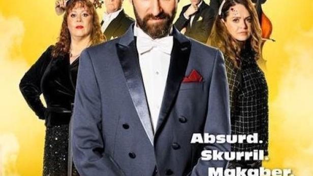 Das Filmplakat für die Komödie „Der letzte Takt“ zeigt den Hauptdarsteller und weitere Ensemblemitglieder.