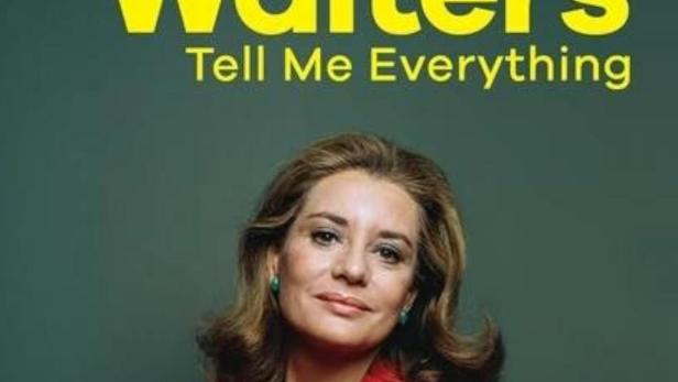 Das Cover von „Barbara Walters: Tell Me Everything“ zeigt Barbara Walters in einem roten Hosenanzug.