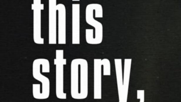 Der Text auf dem schwarzen Hintergrund lautet: „Steal this story, please!“.