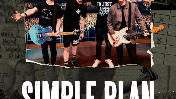 Das Cover für „Simple Plan: The Kids in the Crowd“ zeigt die Band vor einer jubelnden Menge.