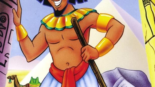 Das Cover des Films „Der Prinz für Ägypten“ zeigt einen jungen Mann im altägyptischen Stil.