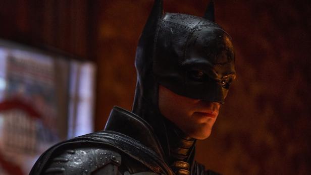 Nahaufnahme von Robert Pattinson als Batman.