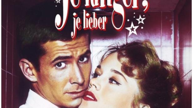 Das Filmplakat für „Je länger, je lieber“ mit Anthony Perkins und Jane Fonda.