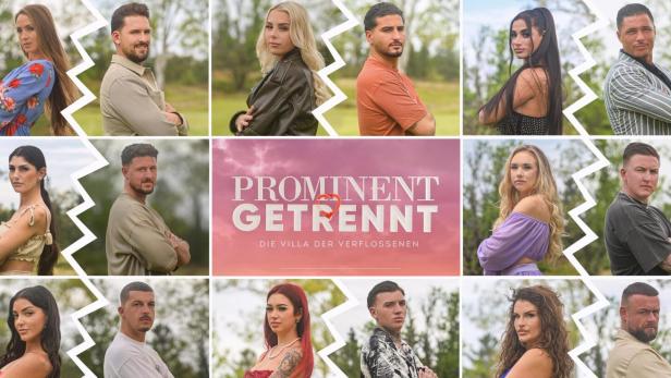 Gruppenfoto der Paare der Reality-Show „Prominent Getrennt“.