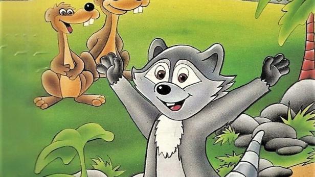 Cover von „Wabuu der Waschbär“ mit dem Titelhelden und zwei Nagetieren.