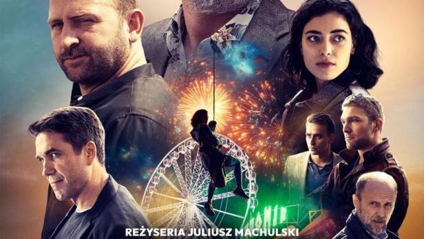 Das Filmplakat für „Vinci 2“ zeigt die Hauptdarsteller und ein Riesenrad.