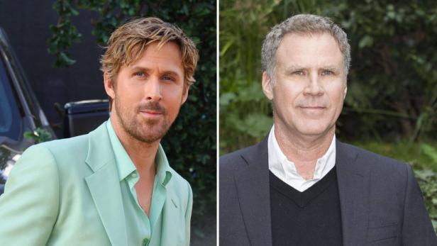 Ein Doppelporträt von Ryan Gosling und Will Ferrell.