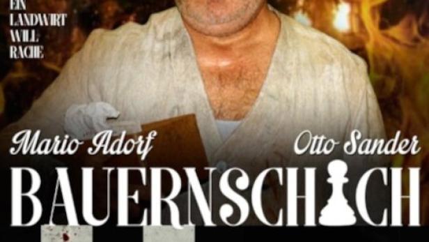 Das Filmplakat für „Bauernschach“ mit Mario Adorf und Otto Sander.