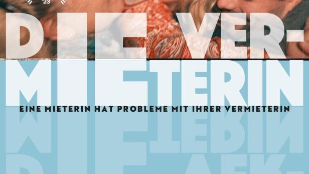 Das Filmplakat zu „Die Vermieterin“ zeigt eine Gruppe von Menschen, die eng beieinanderliegen.