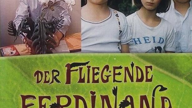 Das Cover des tschechischen Films „Der Fliegende Ferdinand“ mit Kinderdarstellern.