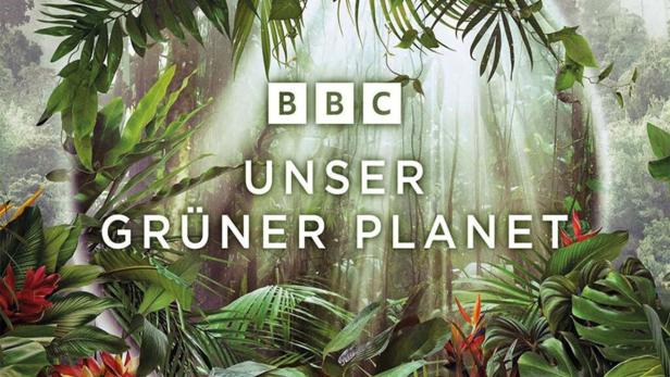 Das Cover der BBC-Dokumentation „Unser grüner Planet“ zeigt üppige tropische Vegetation.