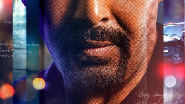 Das Filmplakat für „The Irrational“ zeigt das Gesicht eines Mannes vor einem unscharfen Hintergrund.