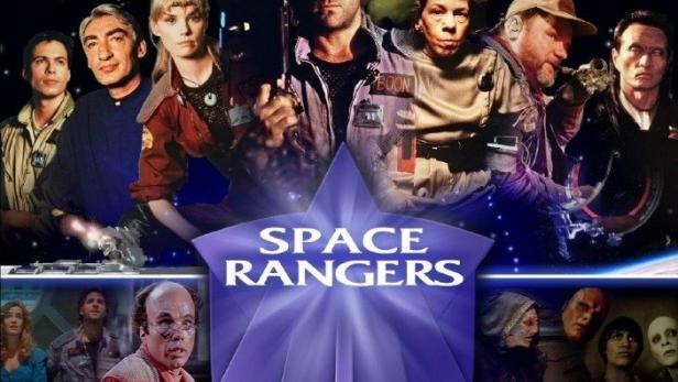 Das Cover der Science-Fiction-Serie „Space Rangers“ mit den Hauptdarstellern.
