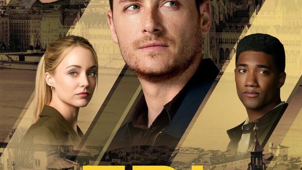 Das Poster für „FBI: International“ zeigt die Hauptdarsteller vor einer Skyline.
