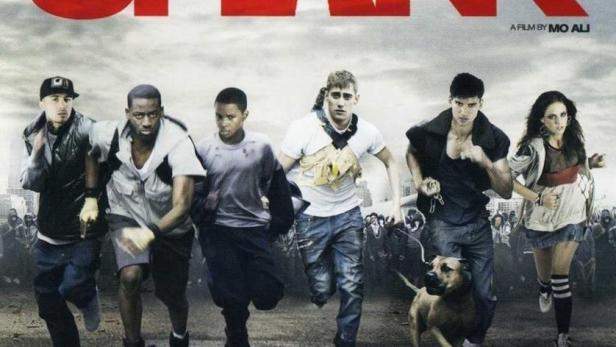 Das Filmplakat für „Shank“ zeigt eine Gruppe junger Leute, die in London rennen.