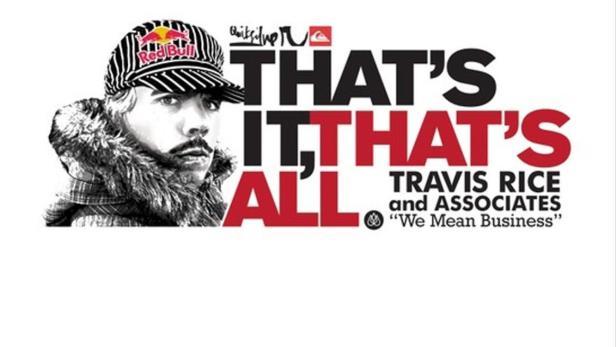 Das Filmplakat für „That's It, That's All“ mit Travis Rice.