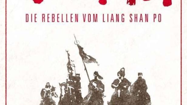 Das Cover der DVD-Box „Die Rebellen vom Liang Shan Po“ zeigt eine Reitergruppe.