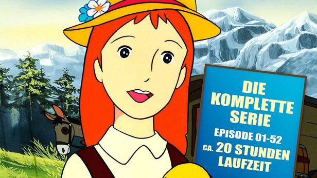 Das Cover der kompletten Anime-Serie „Perrine“ mit dem Mädchen Perrine und ihrem Hund.