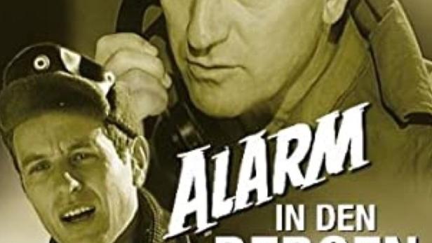 Das Cover der Serie „Alarm in den Bergen“ zeigt zwei Männer in Uniform.