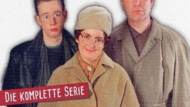 Das Cover der kompletten Serie „Familie Heinz Becker“ mit den drei Hauptdarstellern.
