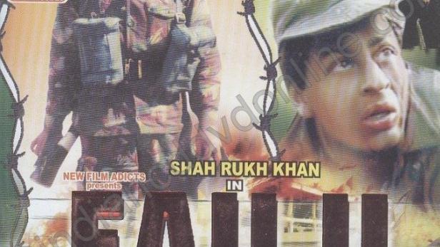 Das DVD-Cover der TV-Serie „Fauji“ mit Shah Rukh Khan in der Hauptrolle.