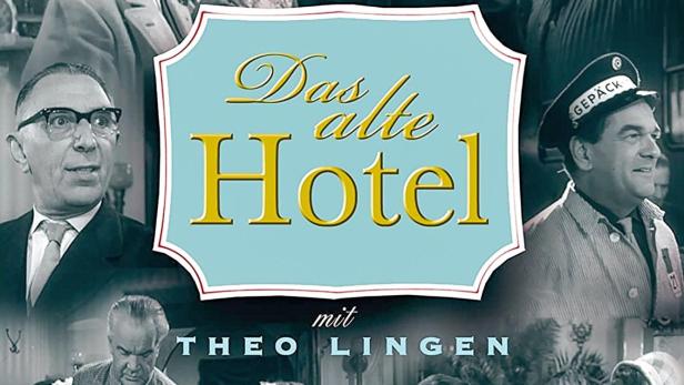 Das DVD-Cover der Serie „Das alte Hotel“ mit Theo Lingen.