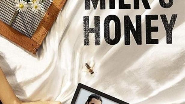 Das Cover von „Milk & Honey“ zeigt eine Hand, Blumen, eine Biene und ein Foto von vier Männern.