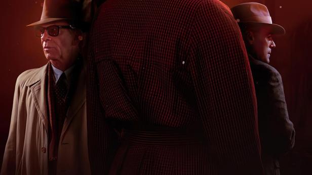 Das Filmplakat zu „Bonn: Alte Freunde, neue Feinde“ zeigt vier Personen in historischer Kleidung.