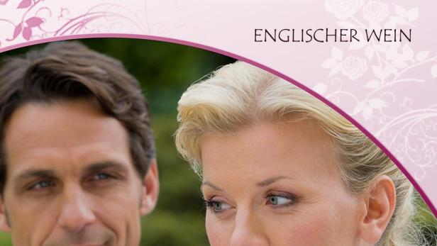 Das Cover der Rosamunde Pilcher Collection „Englischer Wein“ mit zwei Schauspielern.