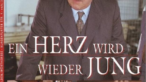 Das Filmplakat zu „Ein Herz wird wieder jung“ zeigt Otto Schenk als Süßwarenfabrikant.