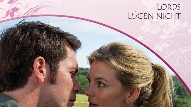 Ein Mann und eine Frau stehen einander gegenüber, vermutlich eine Szene aus „Lords Lügen nicht“ von Rosamunde Pilcher.