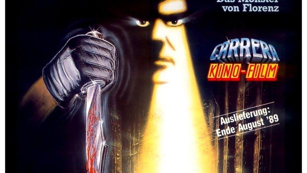 Das Filmplakat für „Night Ripper“ zeigt eine tote Frau und einen Mörder mit blutigem Messer.