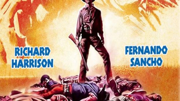 Das Filmplakat für „Zwei Halleluja für den Teufel“ mit Richard Harrison und Fernando Sancho.