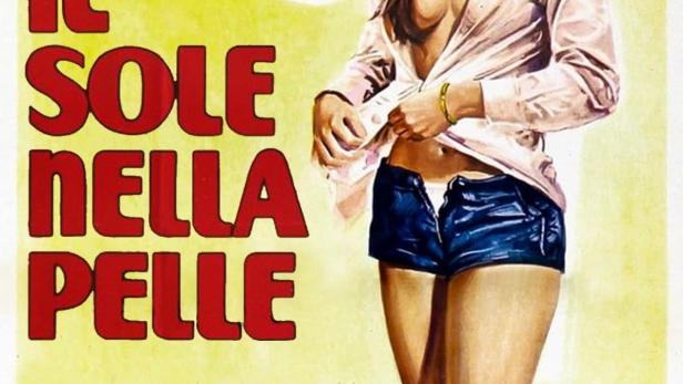 Das Filmplakat für „Il Sole Nella Pelle“ zeigt eine Frau im Wasser.