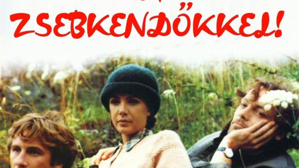 Das Filmplakat für „Elő a Zsebkendőkkel!“ mit Gérard Depardieu, Carole Laure und Patrick Dewaere.