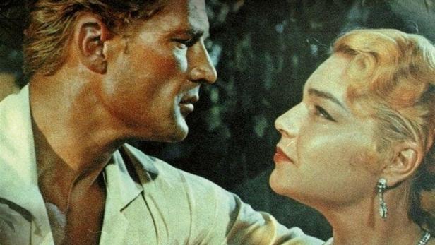 Das Filmplakat für „Pesthauch des Dschungels“ mit Simone Signoret.