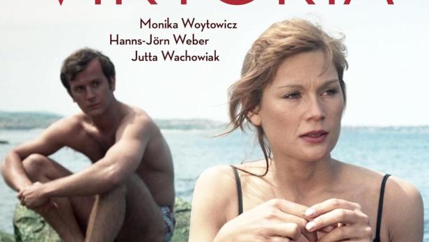 Das Filmplakat für „Absage an Viktoria“ mit Monika Woytowicz, Hanns-Jörn Weber und Jutta Wachowiak.