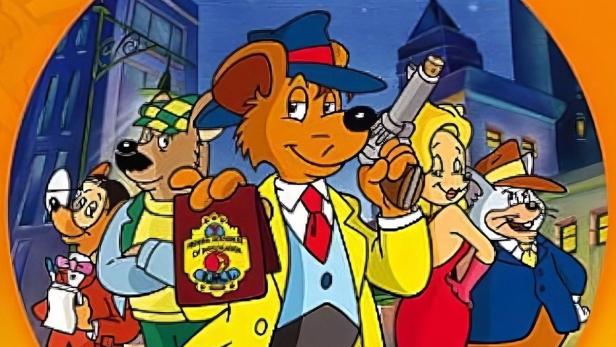 Das Cover der Zeichentrickserie „Einsatz für Elliot Maus“ mit den Hauptfiguren.