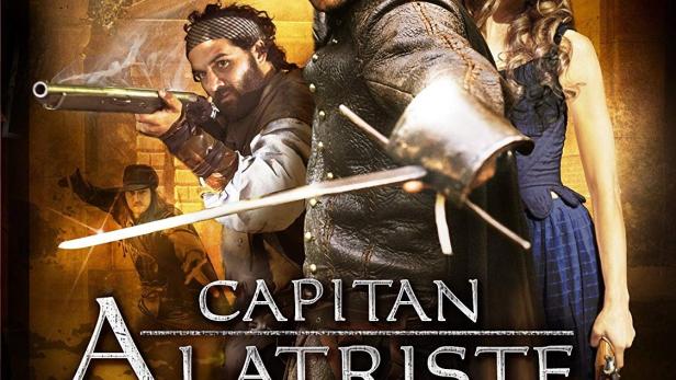Das Cover der kompletten Serie „Capitan Alatriste – Mit Dolch und Degen“ zeigt die Hauptfiguren.
