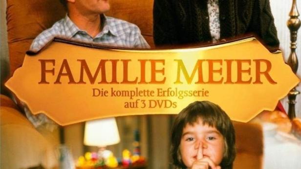 Das Cover der DVD-Box zur Serie „Familie Meier“ mit Karl Obermayr, Marianne Lindner und Ottfried Fischer.
