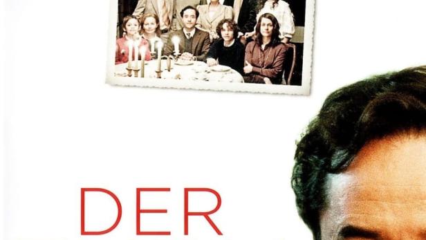 Das Filmplakat für „Der Turm“ zeigt Fotos und das Gesicht eines Mannes.